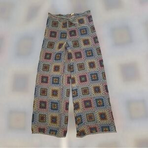 Agua Bendita Multicolor Crochet Pants Size S